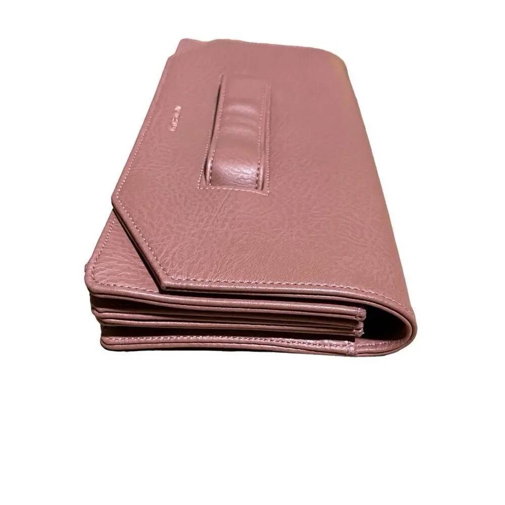 Matt and Nat Bag Women's Natural Abiko Fold Over Clutch Hand Grab‎ Pink Clay